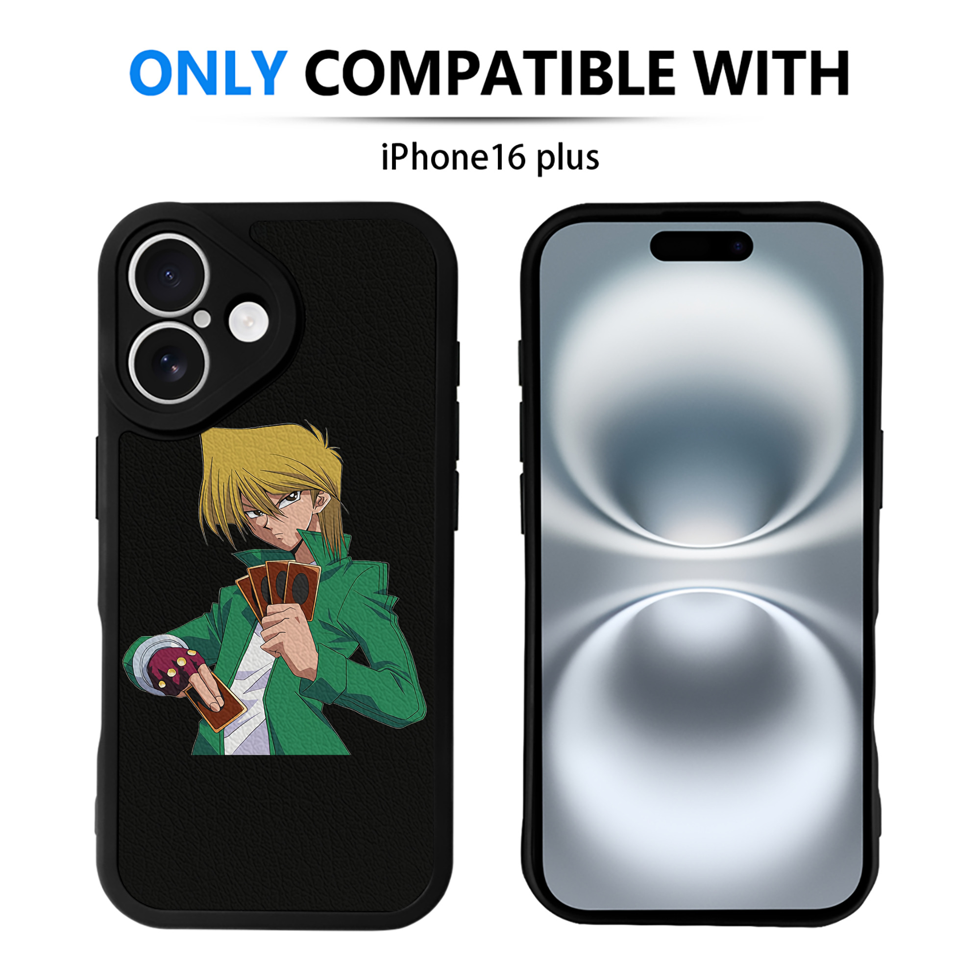 （画像用） 遊☆戯☆王 Yu-Gi-Oh! 【iPhone 16シリーズ対応】シリコンスマホケース（レザー調） 材質：シリコン